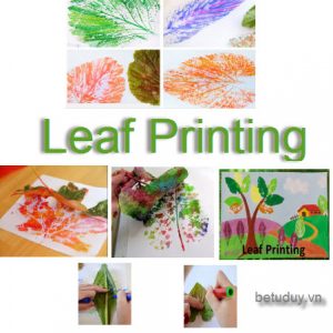 Leaf printing - bé tư duy