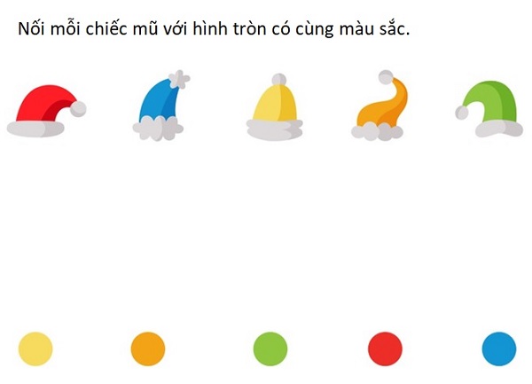 Toán tư duy 2-4 tuổi: Đối chiếu màu sắc